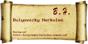 Bulyovszky Herkules névjegykártya